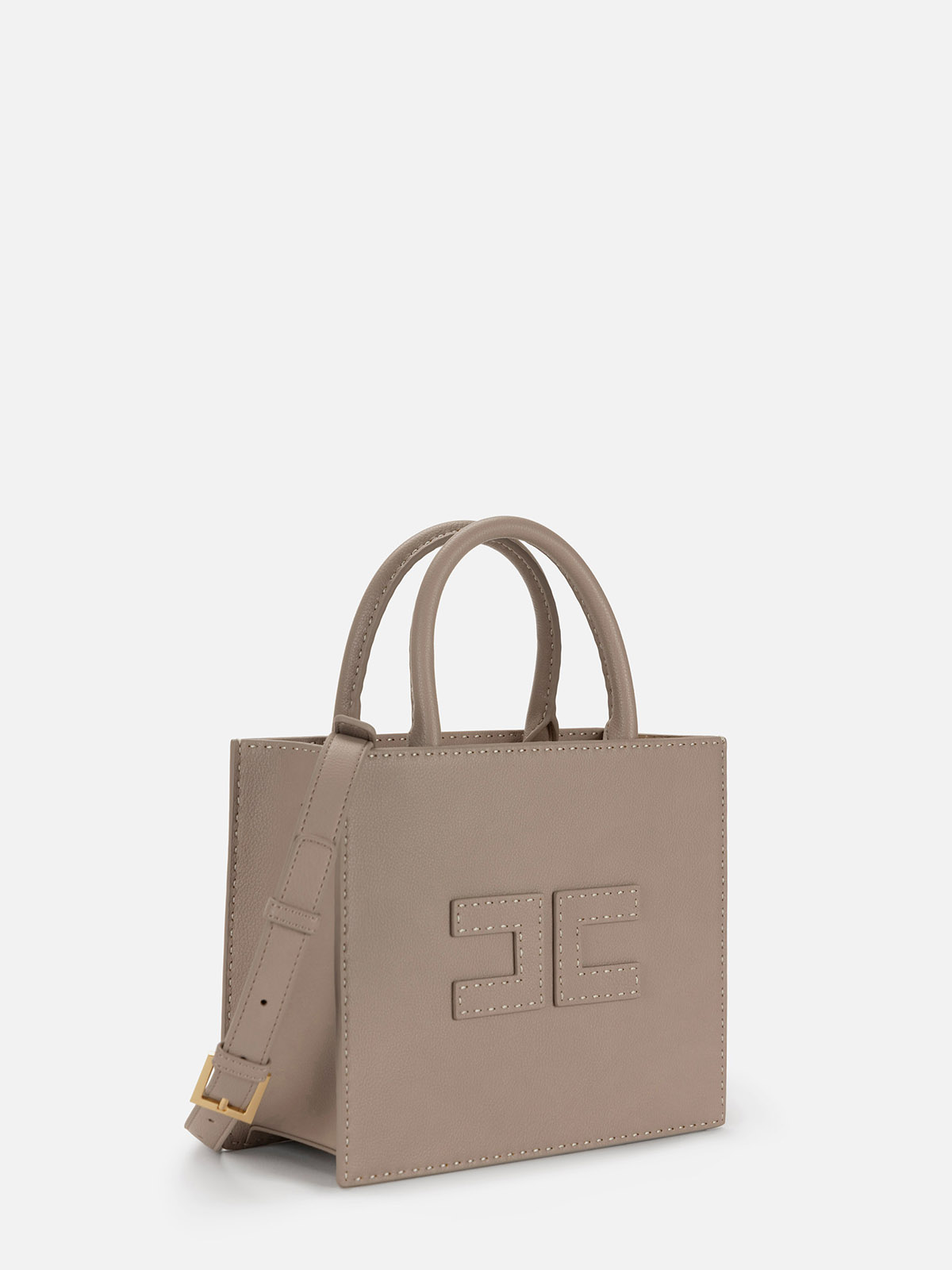 Elisabetta Franchi PA08951E2544 関税送料込 BS08A51E2 Elisabetta Franchi Small Tote With Contrast Stitching