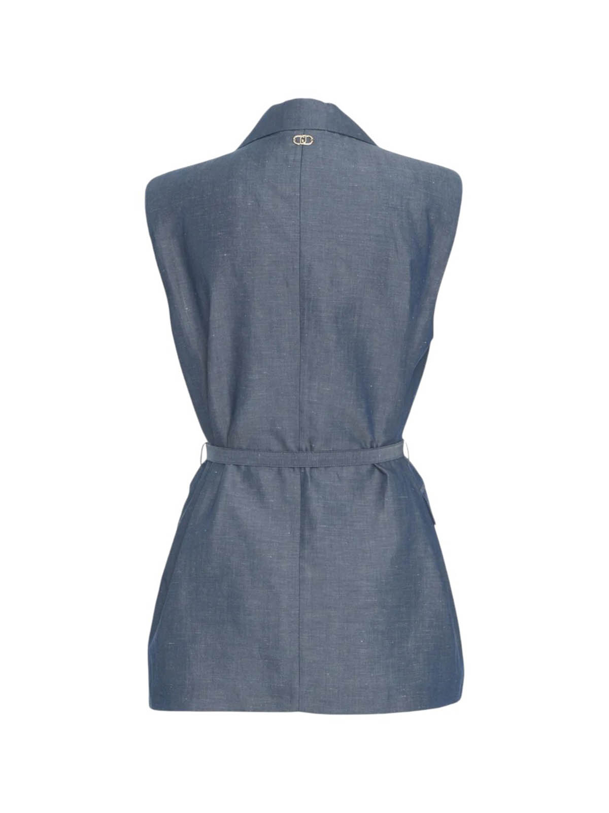 ベスト・ジレ LIU JO VEST WA5133T4818 Liujo Linen Blend Waistcoat