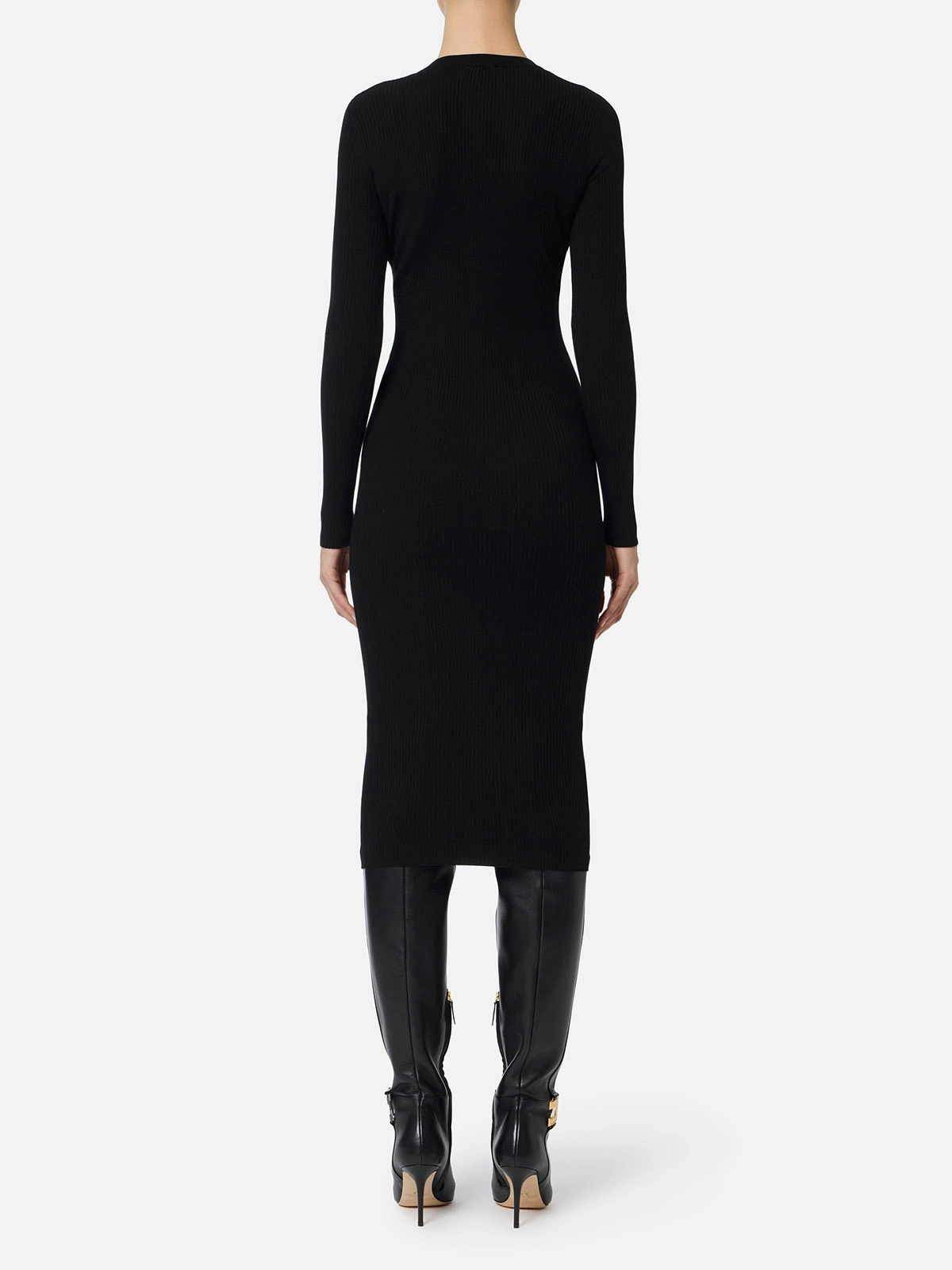 ワンピース ELISABETTA FRANCHI ABITO SMANICATO MAGLIA (AM63B51E2 360) ELISABETTA FRANCHI Woman dress am63b51e2-360 ivory