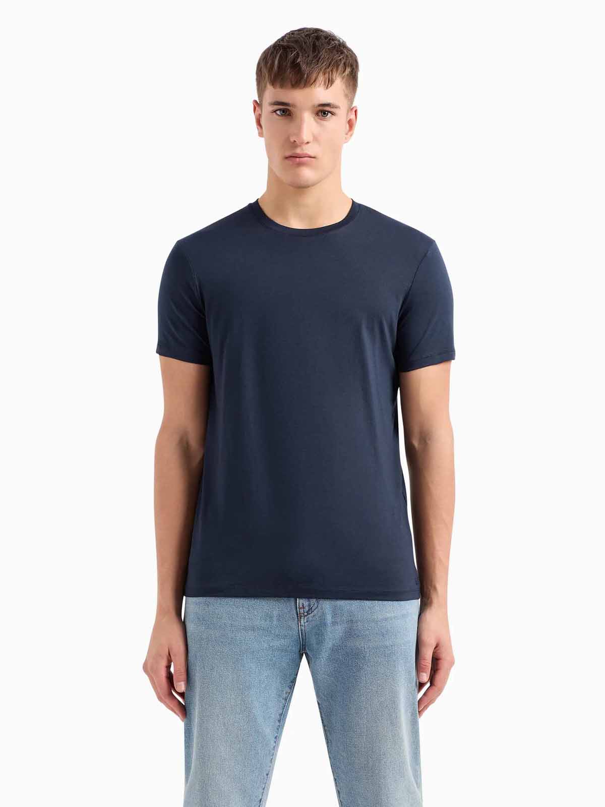 Tシャツ・カットソー ARMANI EXCHANGE Men T-shirt Blue 8NZT74ZJA5Z 1510 8NZT74ZJA5Z Armani Exchange Regular Fit T-Shirt In Pima Cotton
