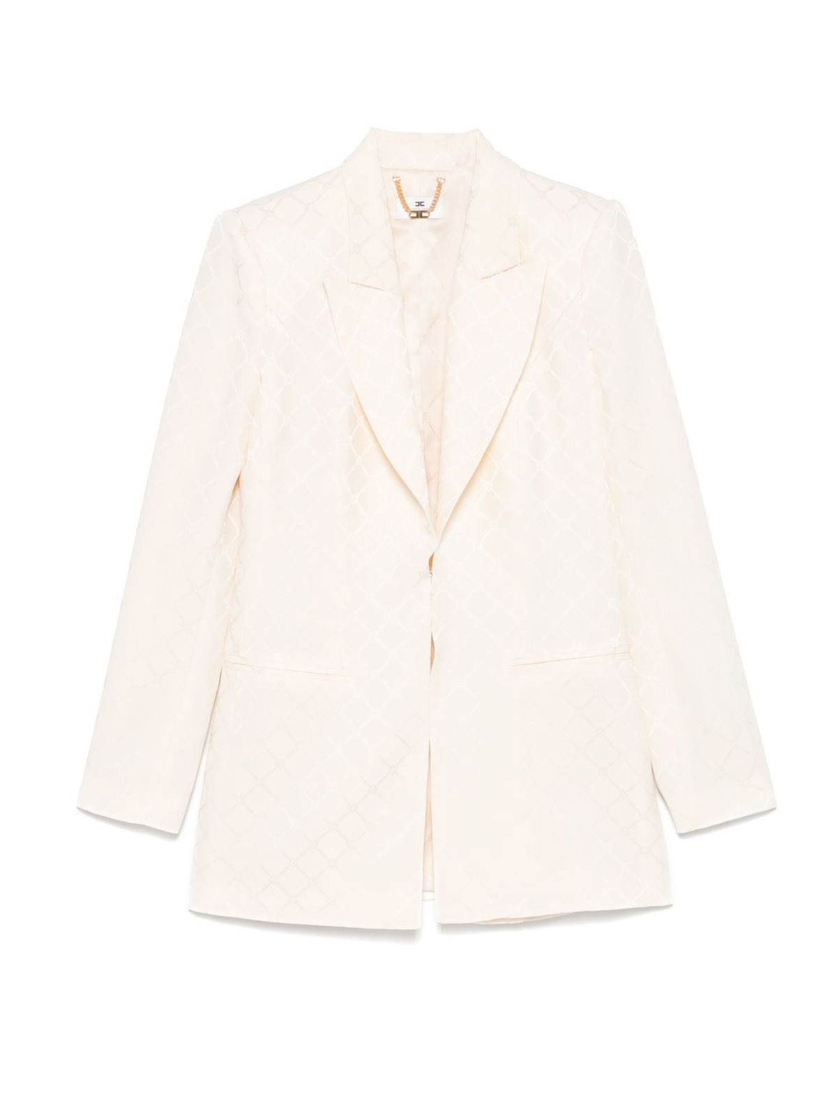 GI15352E2 Elisabetta Franchi Giacca In Satin Con Losanga