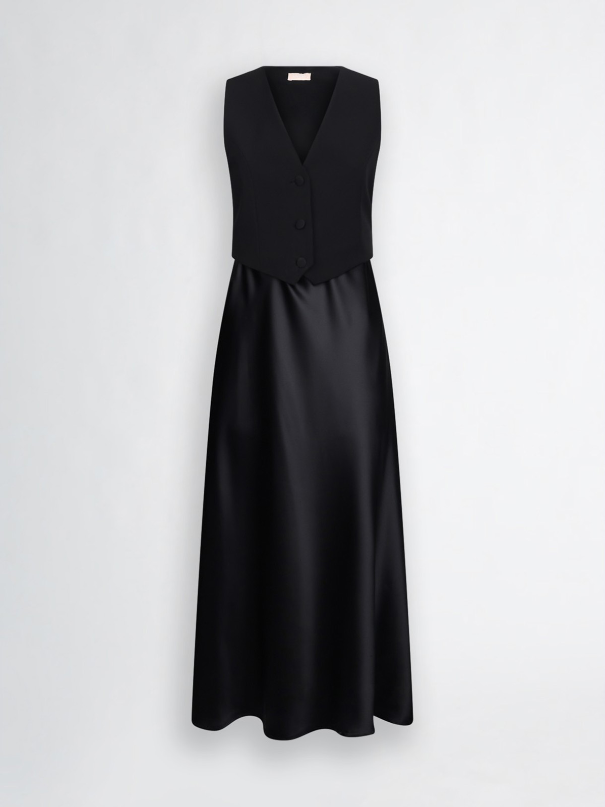 WA5271TS896 Liujo Vestito Lungo Con Gilet