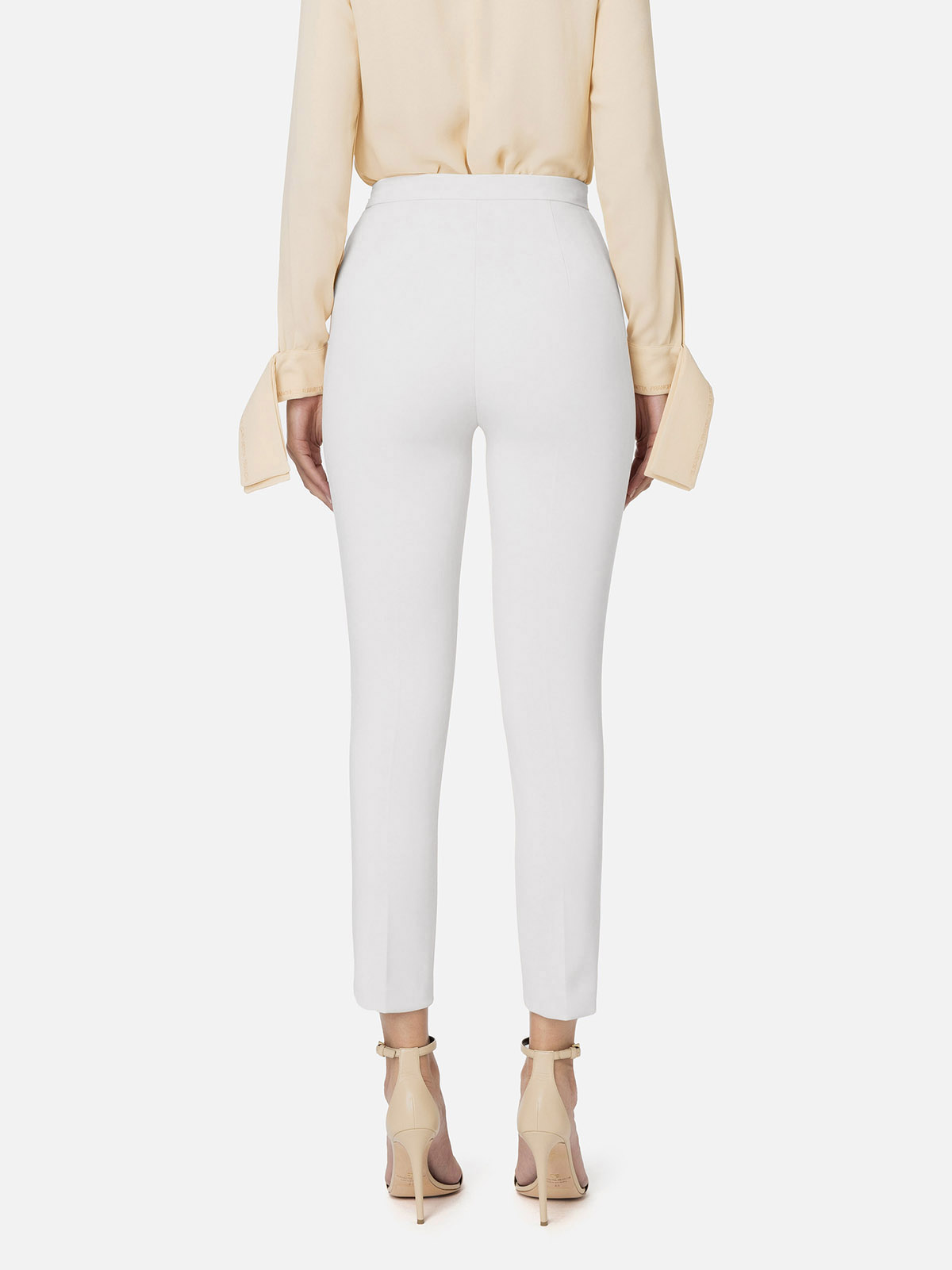 PA02446E2 Elisabetta Franchi Straight Stretch Crêpe Trousers
