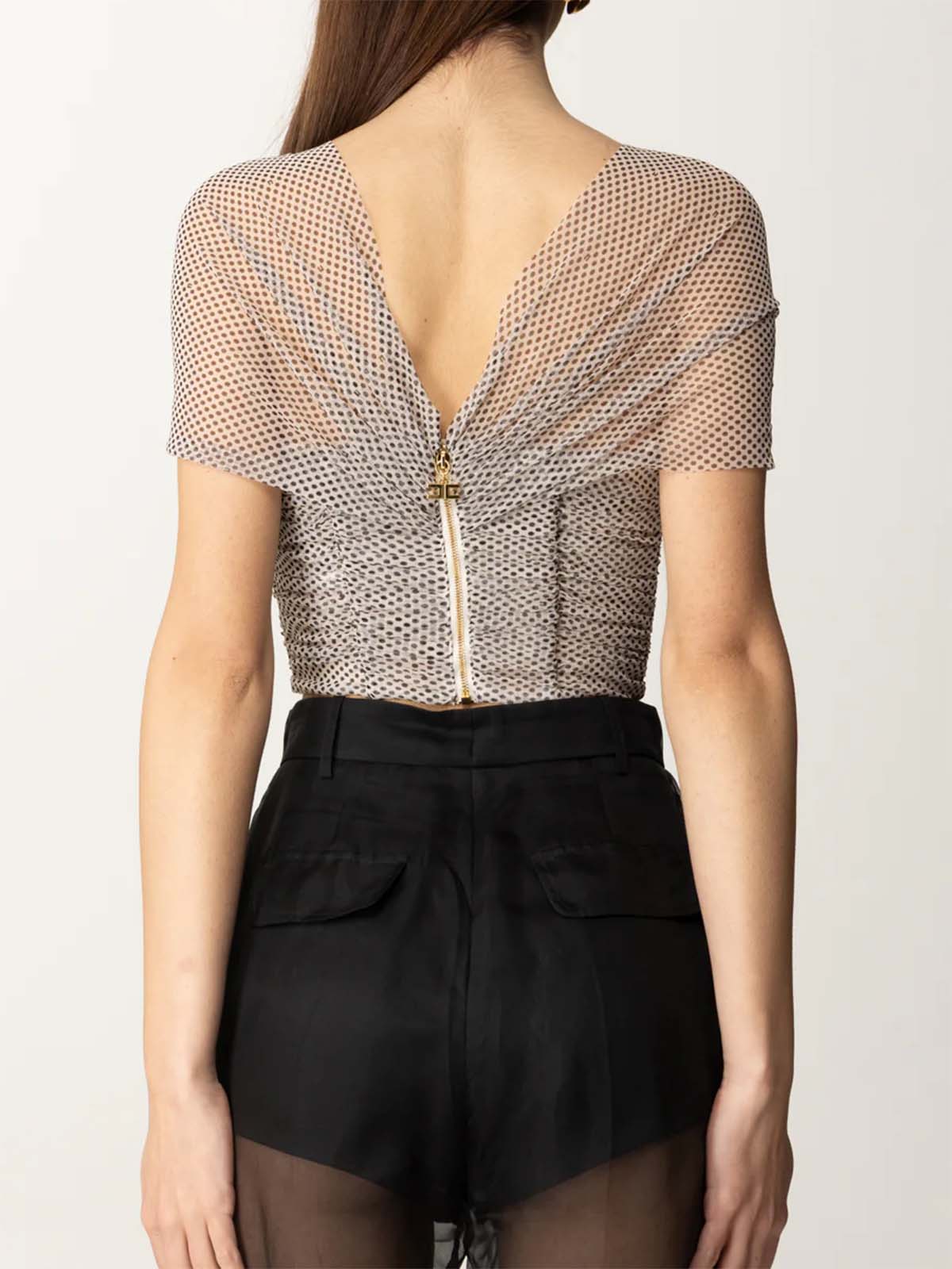 ブラジャー ELISABETTA FRANCHI FW25 Heart neckline top (TO03956E2 110) Elisabetta franchi Heart neckline top available on julian