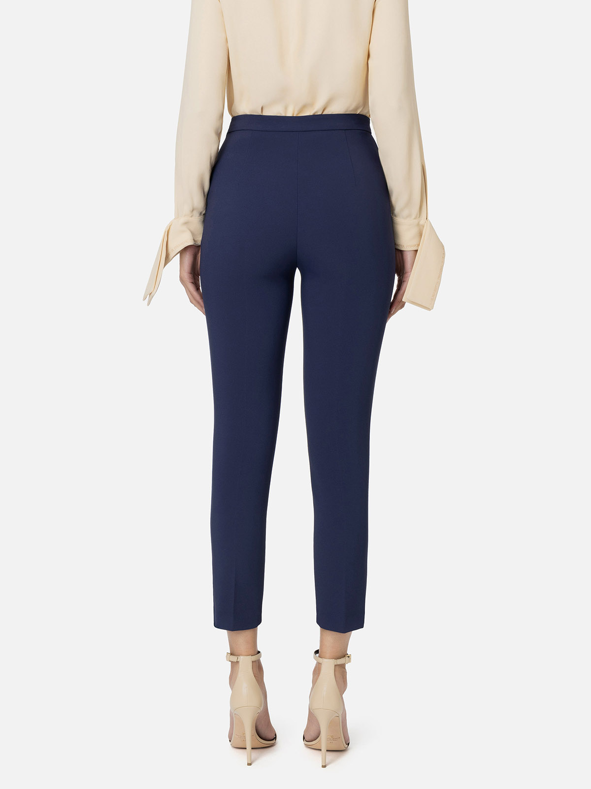 PA02446E2 Elisabetta Franchi Straight Stretch Crêpe Trousers