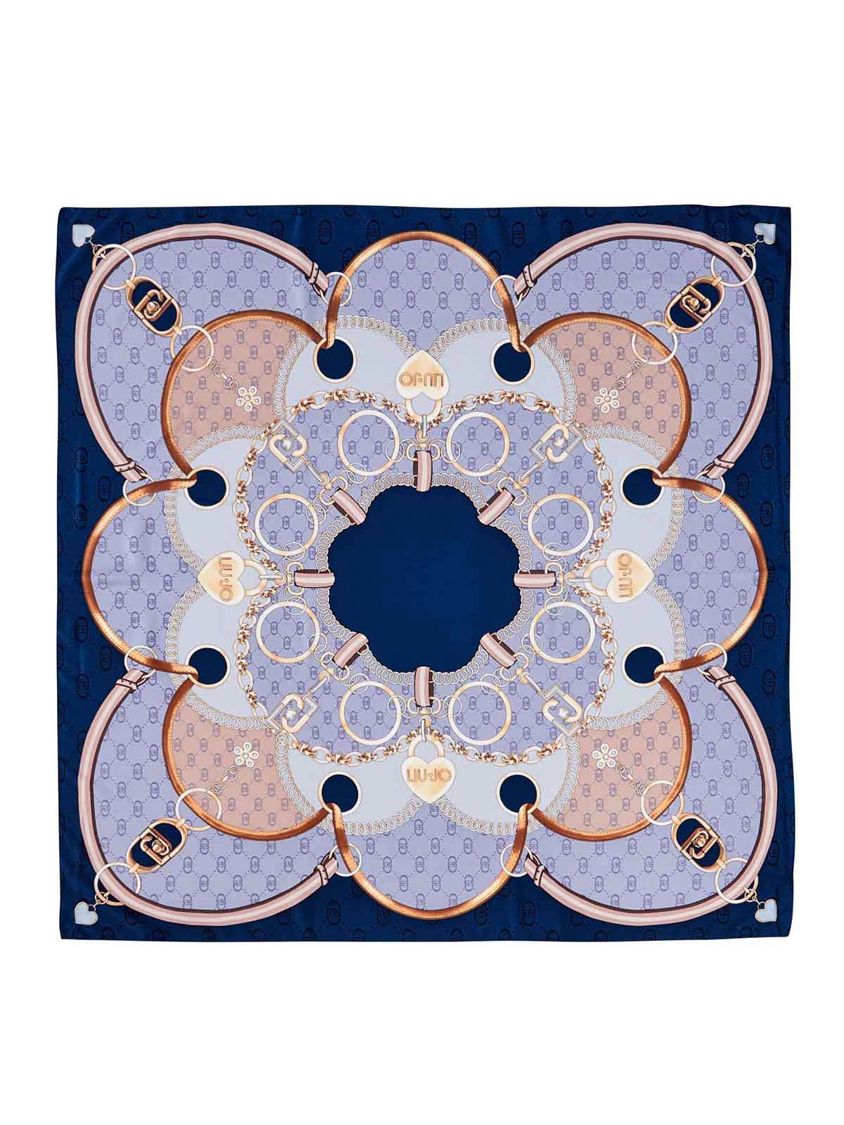 スカーフ LIU JO FLORAL PRINT FOULARD NEW Liu Jo - Foulard with floral print Black - 2A5030T0300