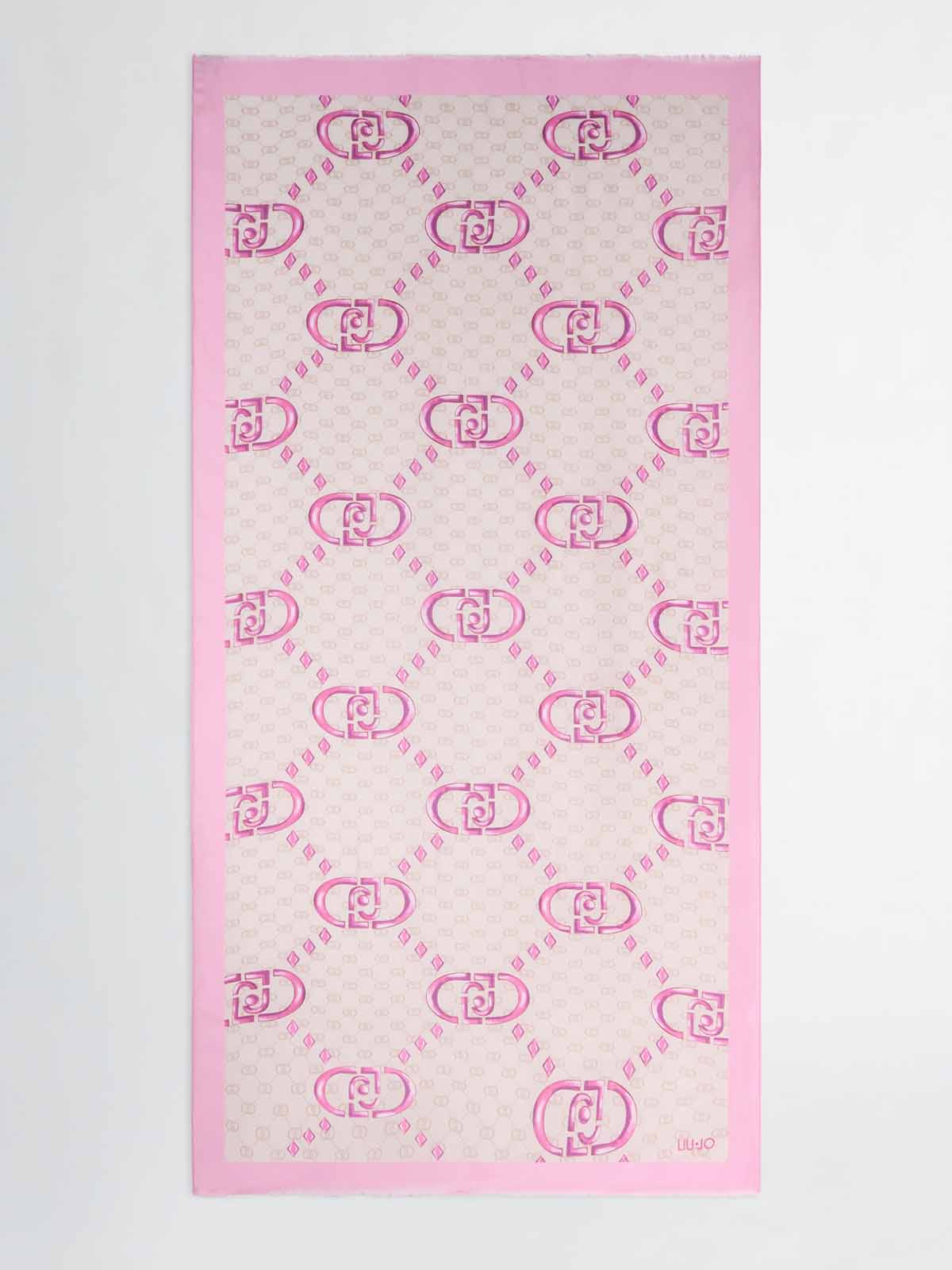 スカーフ LIU JO Woman Scarf Pink 2A5029T0300 X0661 2A5029T0300 Liujo Stole With Logo
