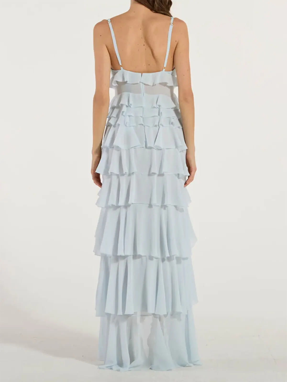 ABR4252E2 Elisabetta Franchi Red Carpet Georgette Dress With