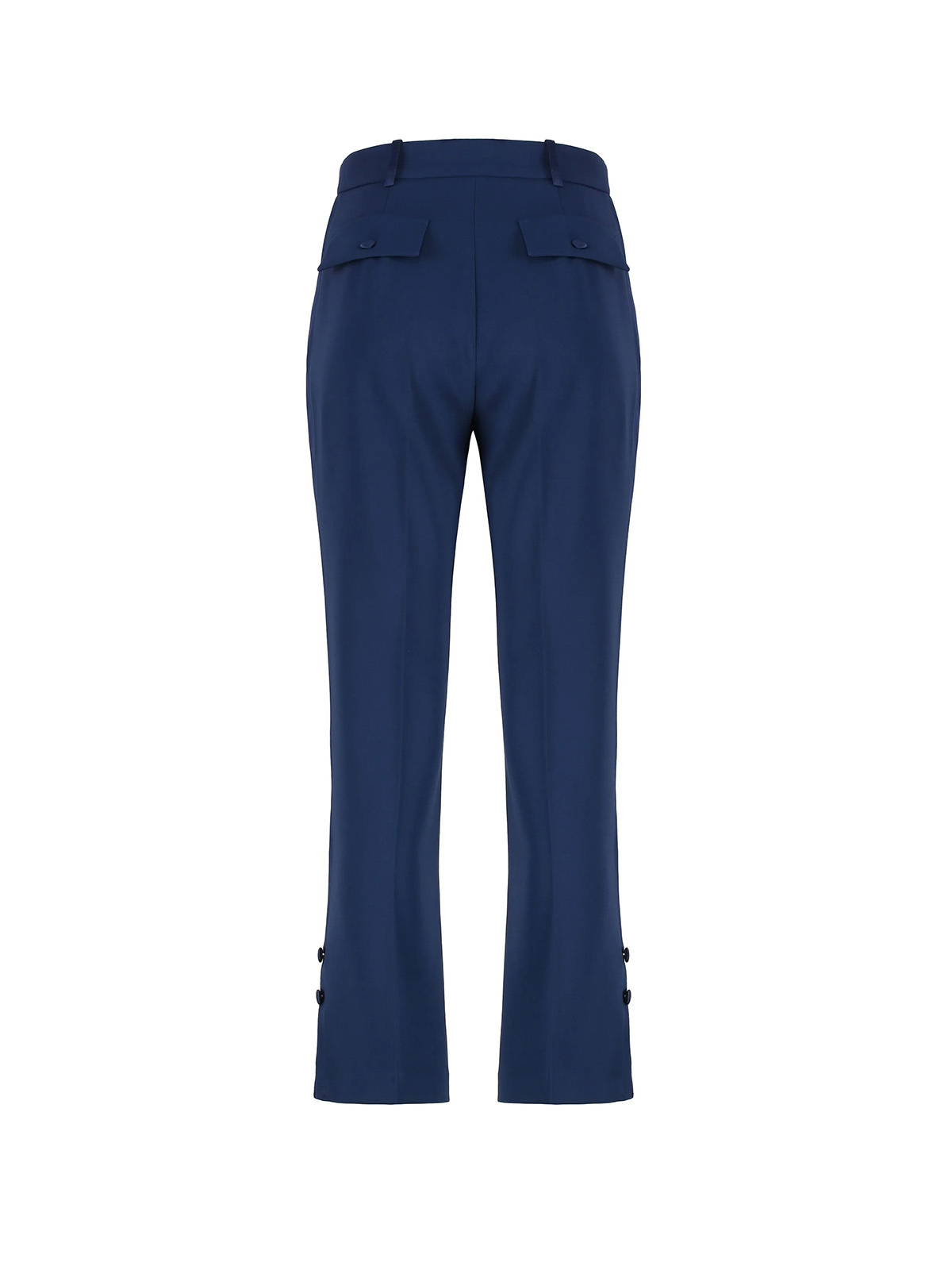 PA08651E2 Elisabetta Franchi Crepe Tuxedo Pants With Satin Bands