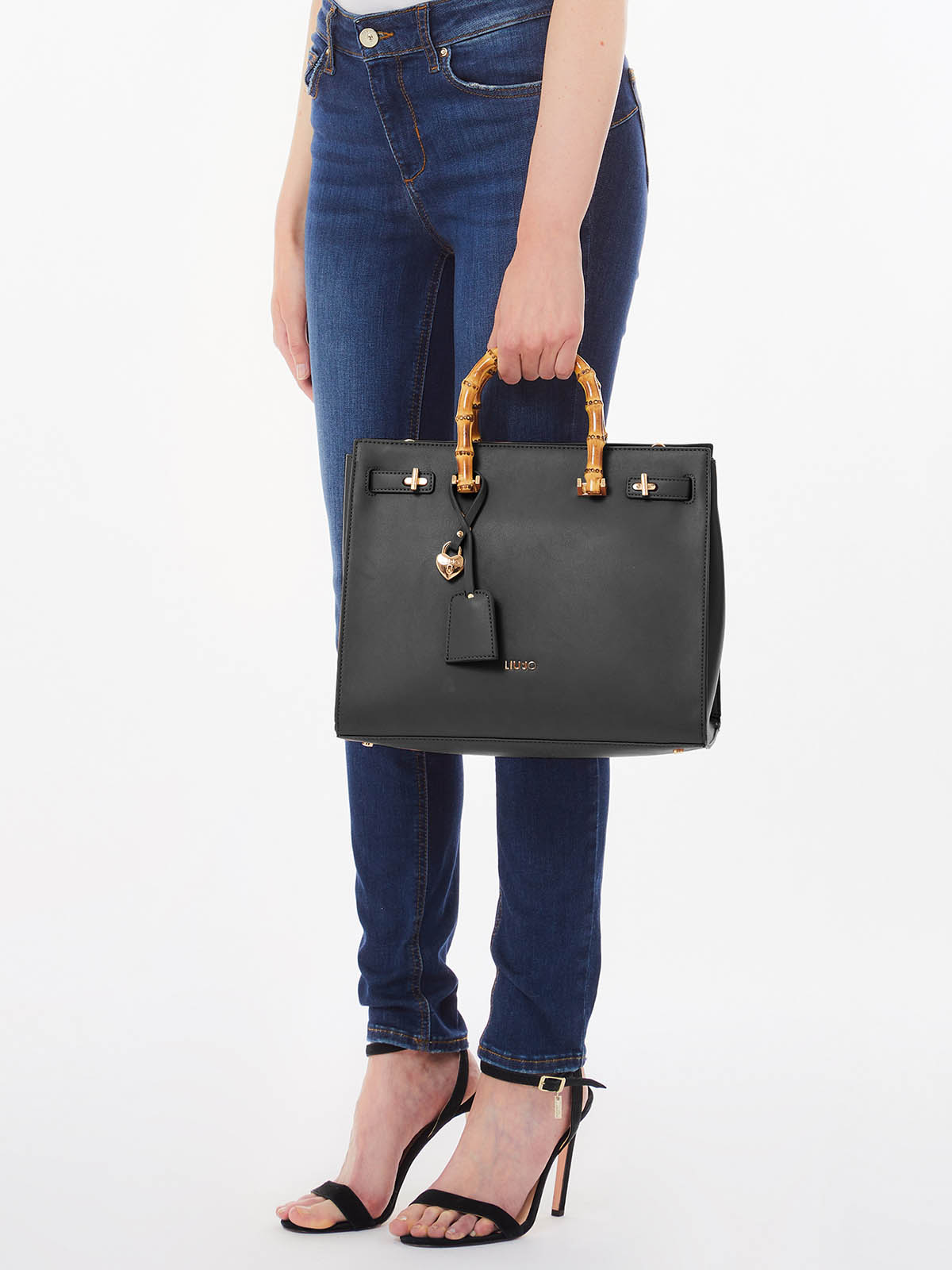 AA5076E0003 Liujo Bag With Bamboo Effect Handles