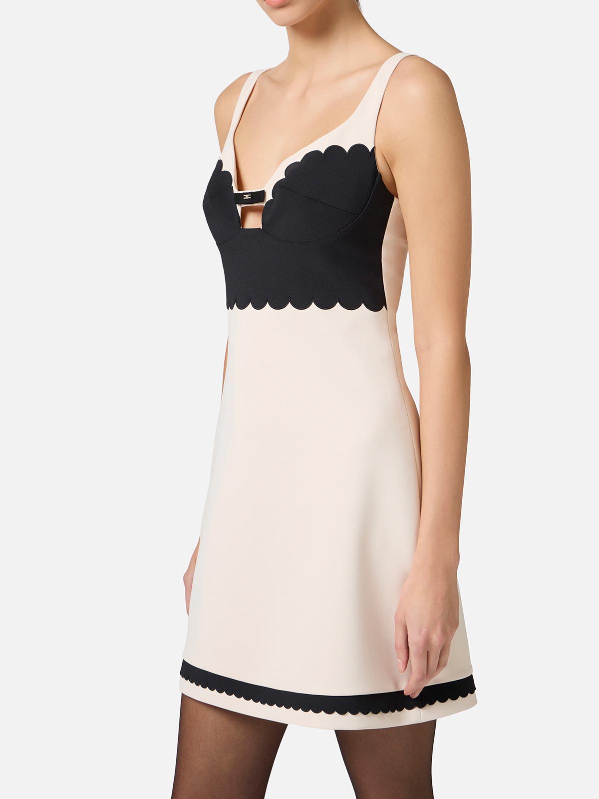 AB70352E2 Elisabetta Franchi Double Stretch Crêpe Dress With