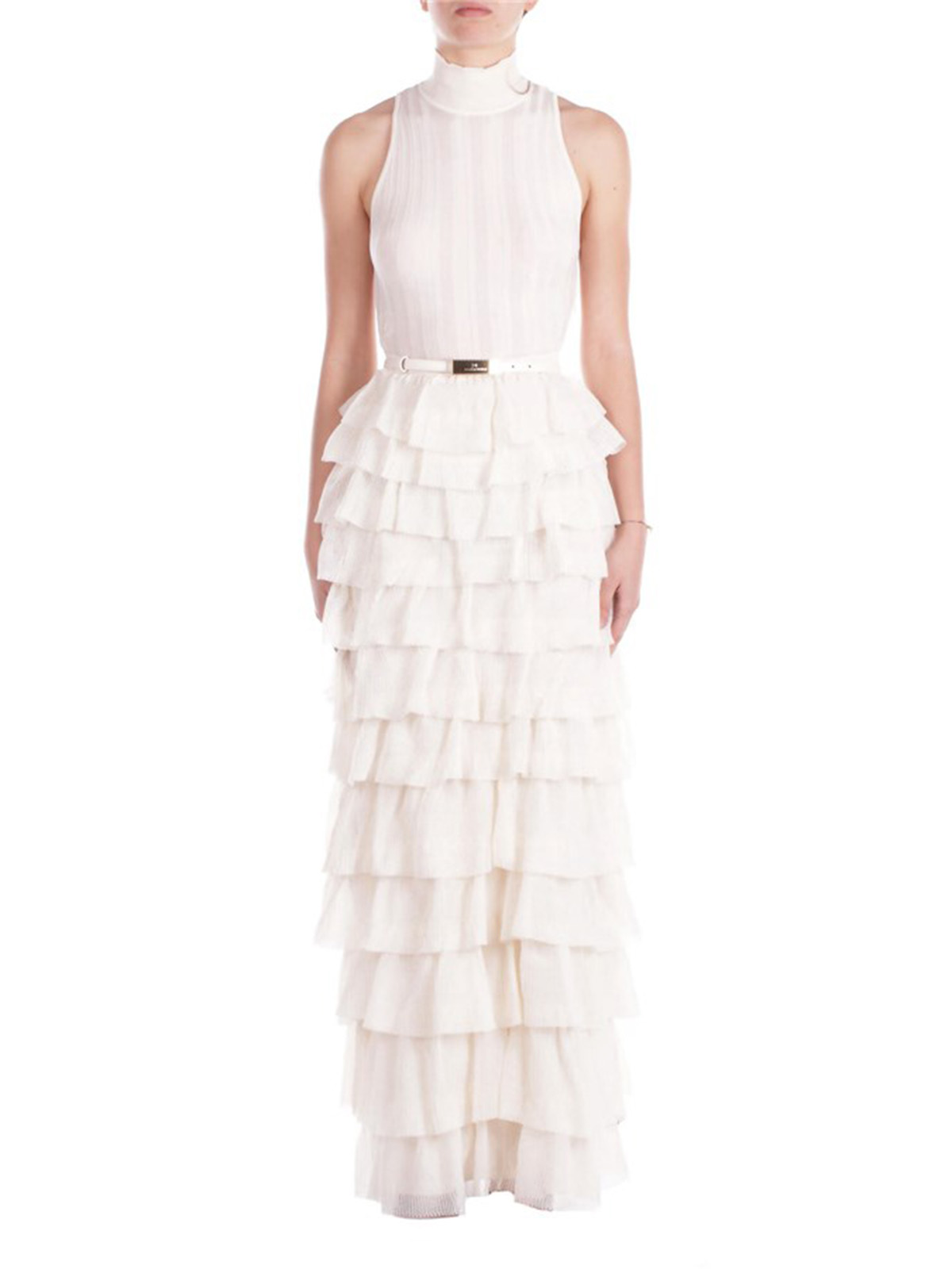 AM45S52E2 Elisabetta Franchi Red Carpet Dress In Knit With