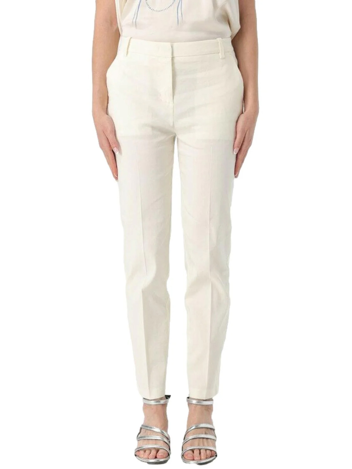 パンツ PINKO Woman Pants White 100054A0IM Z07 Pinko women's pants in technical viscose stretch fabric