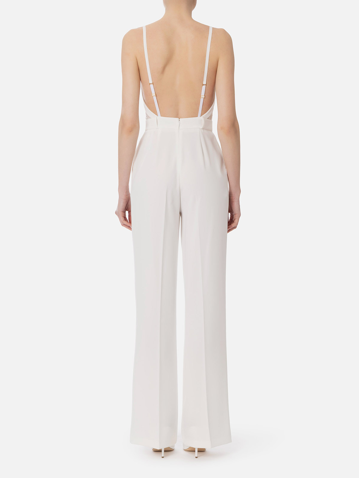パーティードレス ELISABETTA FRANCHI TU04952E2110 Dresses TU04952E2 Elisabetta Franchi Lightweight Crêpe Jumpsuit With