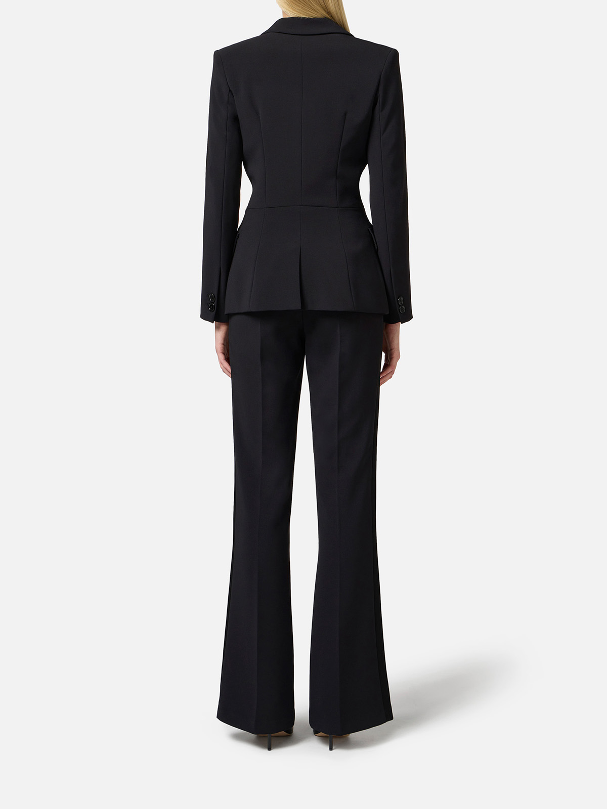 【25-26AW】ELISABETTA FRANCHI タキシード クレープパンツ 25SS】 ELISABETTA FRANCHI クレープ タキシードパンツ