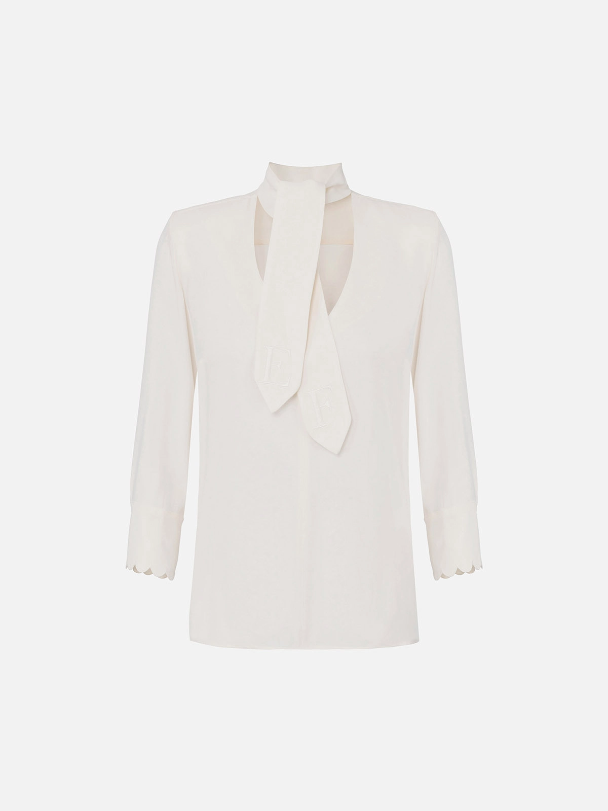 CA08956E2 Elisabetta Franchi Georgette Shirt With Sash