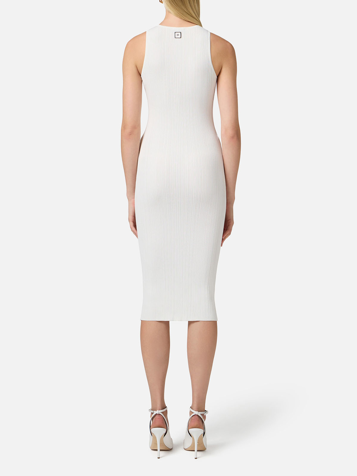 【Elisabetta Franchi】クロスレースのニットドレス AM55B52E2 Elisabetta Franchi Criss-Cross Lace Knit Dress