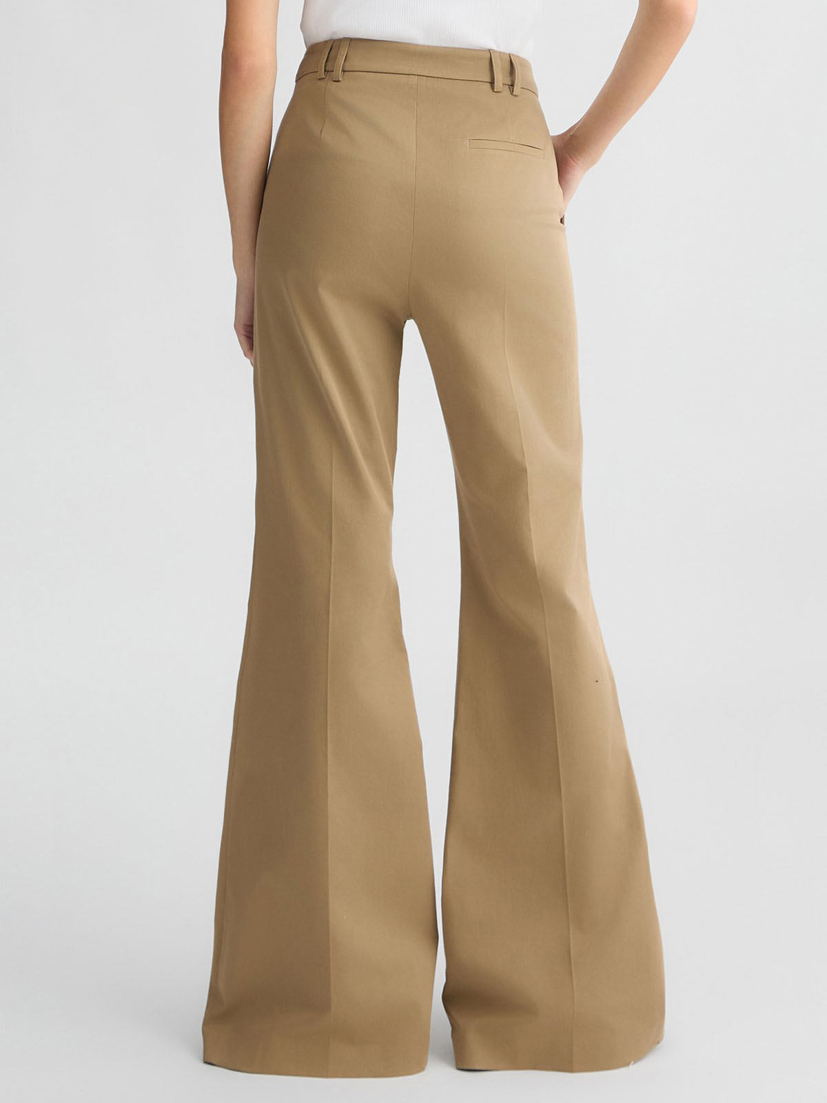 パンツ LIU JO FLARE STRIPED TROUSERS Striped flared trousers colour beige pinstripe | Liu Jo