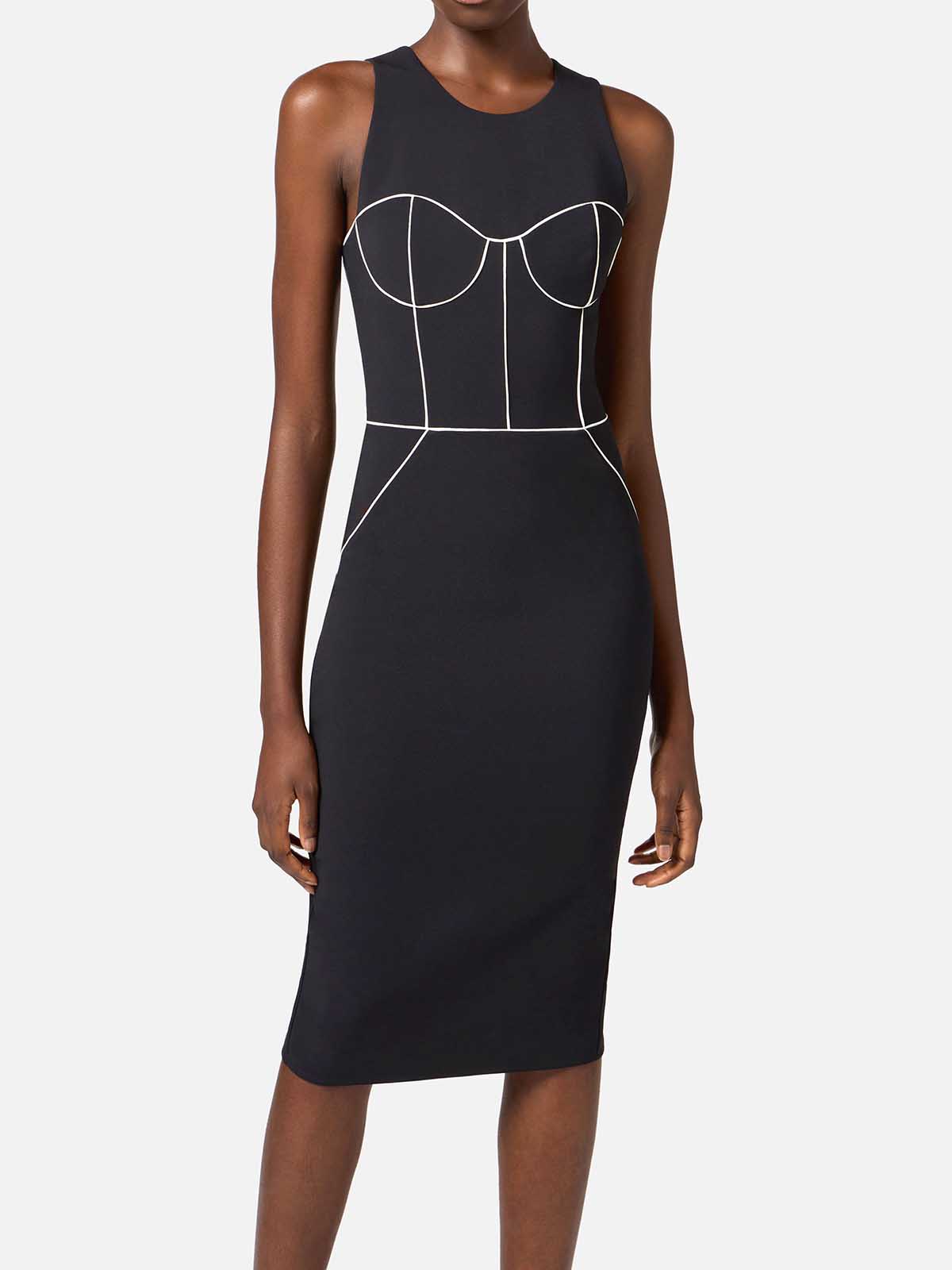 パーティードレス ELISABETTA FRANCHI AB72451 Dresses Sheath dress with logo Sheath dress with logo | Elisabetta Franchi® Outlet