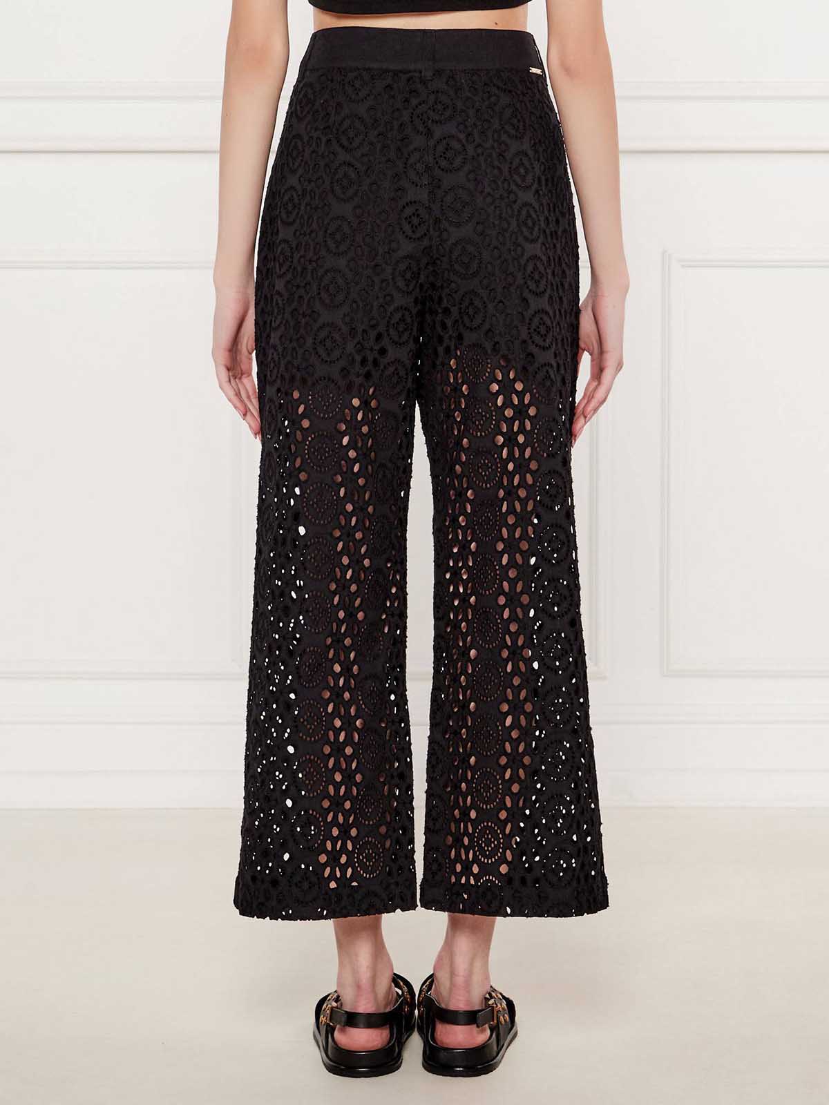 パンツ LIU JO Woman Pants White WA5282T2182 11111 Liu Jo Straight-leg chain-link trousers - White