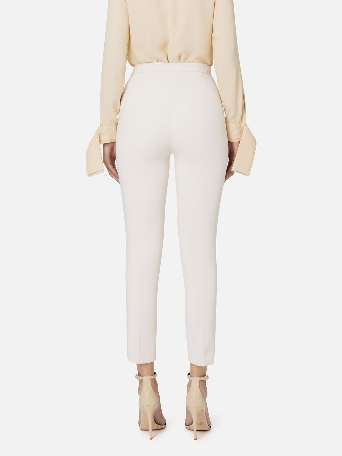 PA02446E2 Elisabetta Franchi Straight Stretch Crêpe Trousers