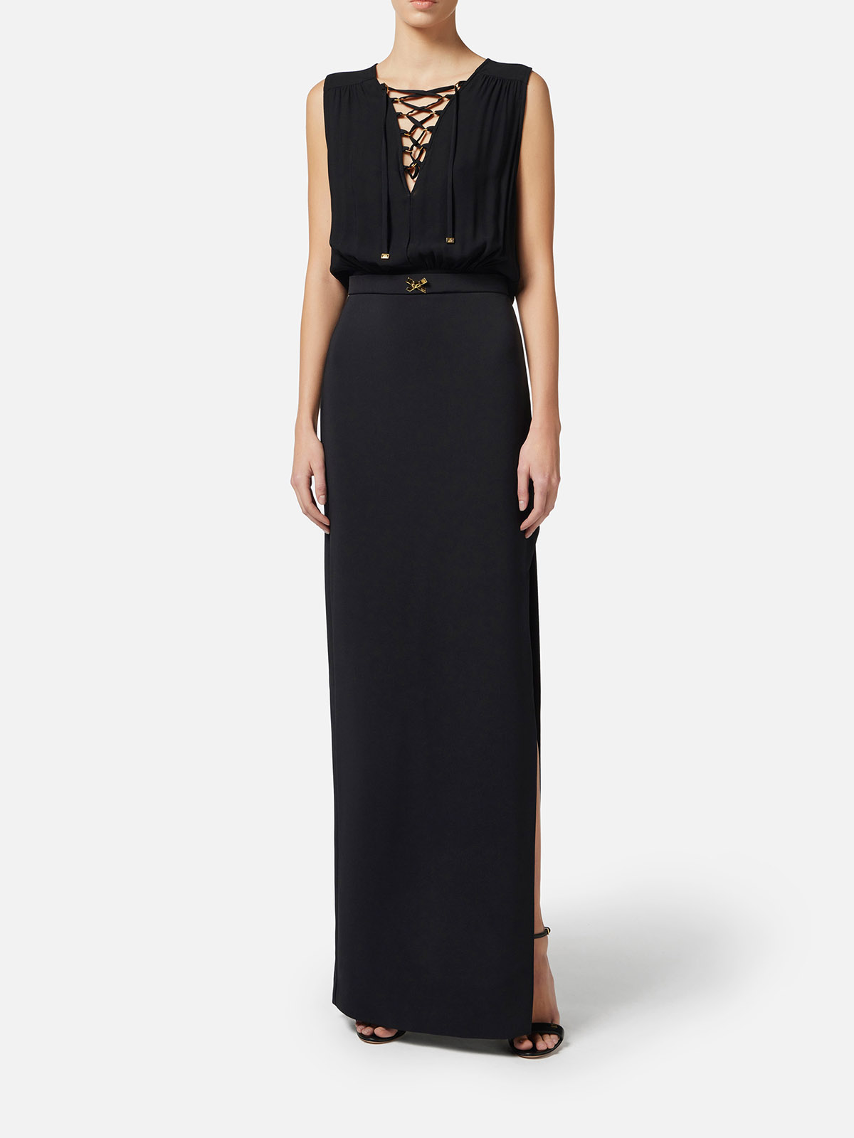 ゆずELISABETTA FRANCHI イタリア　ベア　ドレス　ブラック org.jpg