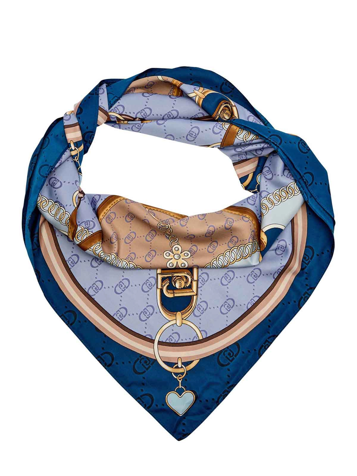スカーフ LIU JO FLORAL PRINT FOULARD NEW Liu Jo - Foulard with floral print Black - 2A5030T0300