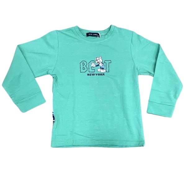 Haloumoning Maglietta A Maniche Lunghe Per Bambini - Cotone, Scollo Tondo, Unisex (Tinta Unita) - Foto 5