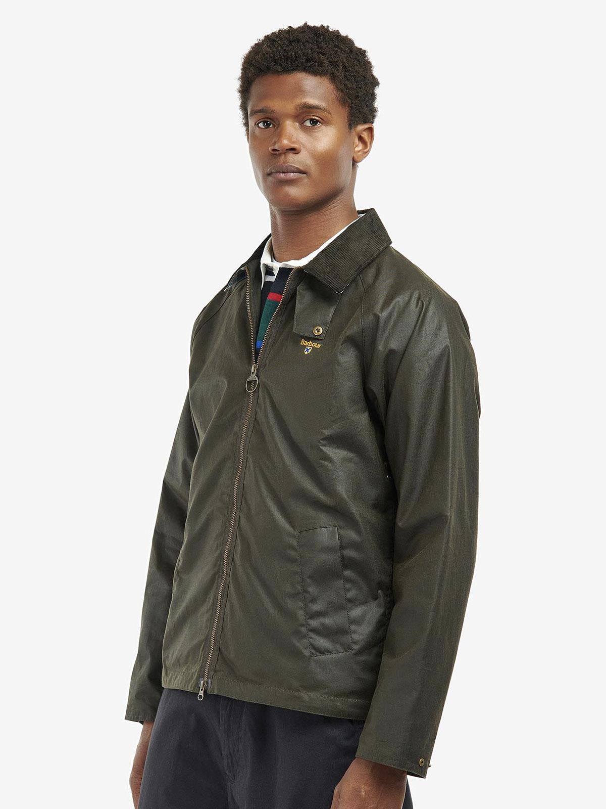 Waxed Cotton Barbour Beacon Trinder Wax Jacket Navy Men's Barbour