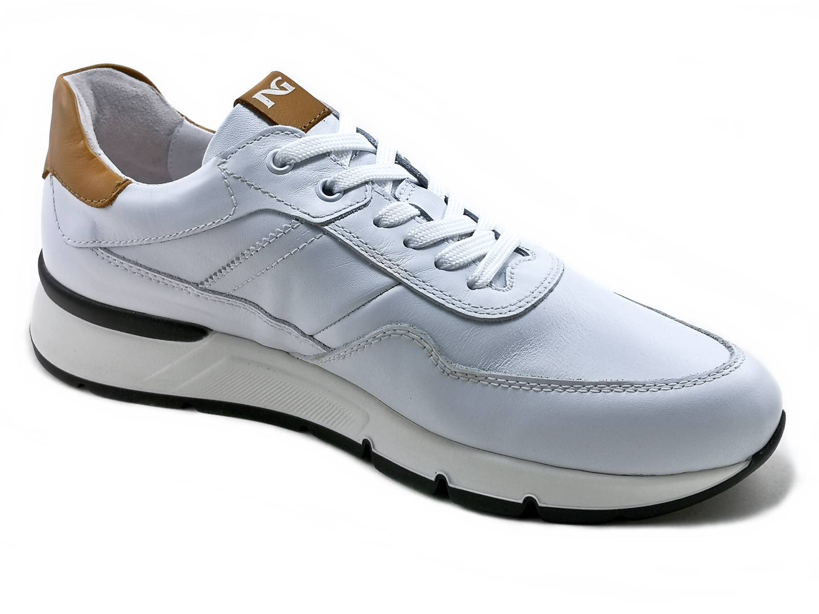 Sneakers Nero Giardini Pour Femme - Cuir Et Matière Technique, Semelle Caoutchouc, Style Italien élégant - 8