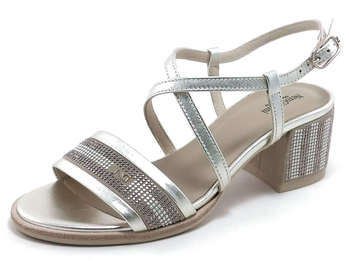 nero giardini sandali platino