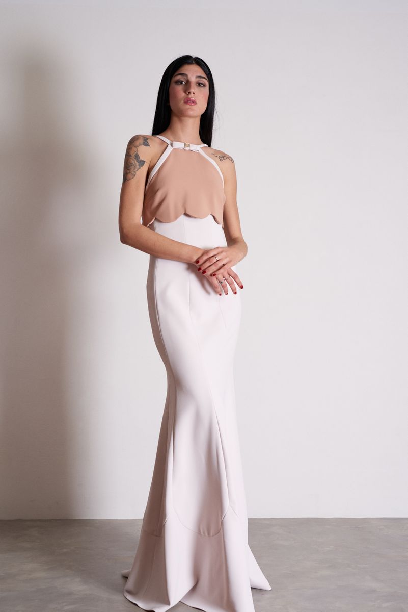 Elisabetta Franchi abito a sirena bicolor ab13311e2 | Masi Boutique