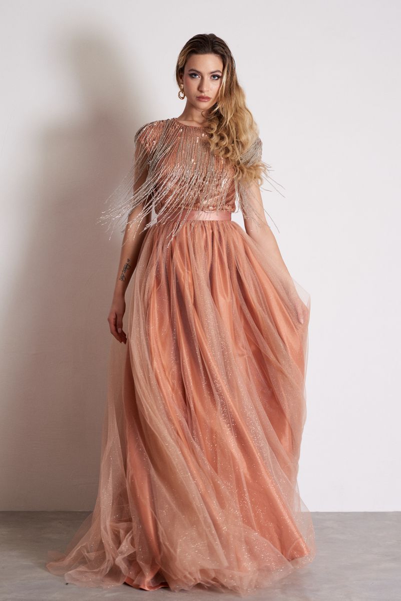 Elisabetta Franchi Abito lungo ricamato linea Red Carpet AB10407E2 | Masi  Boutique