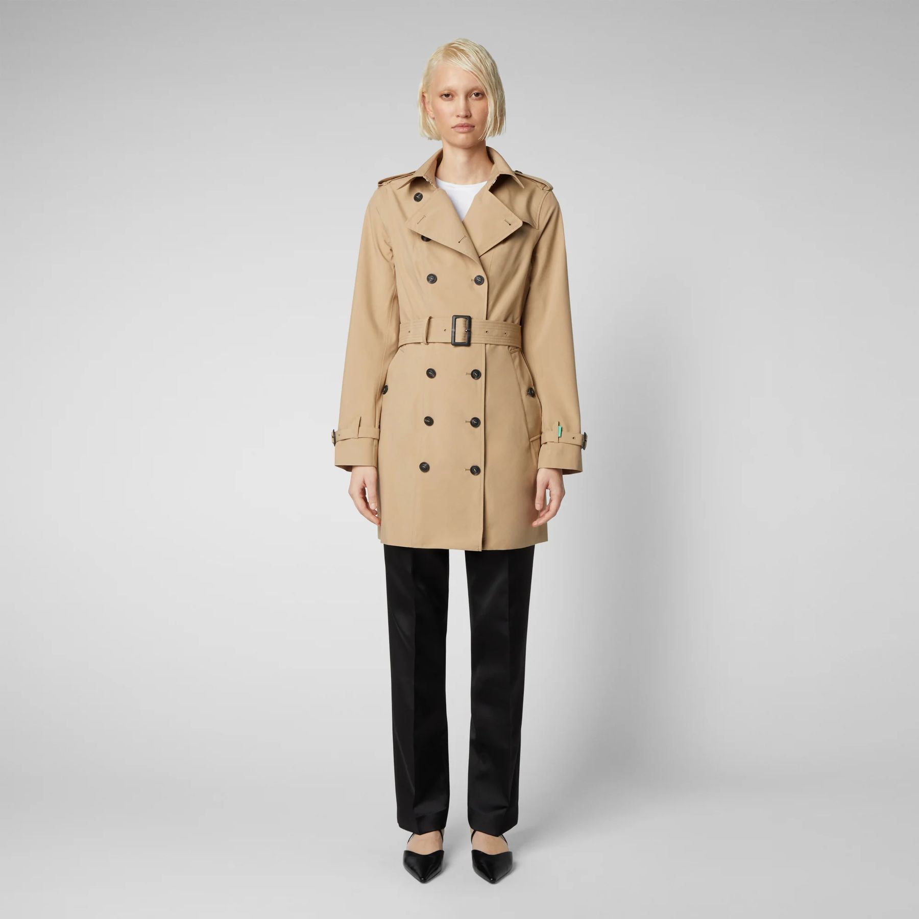 トレンチコート SAVE THE DUCK Women Trench Coats D43090W GRIN20 AUDREY 40015 SavetheDuckAudreyRaincoatinRai