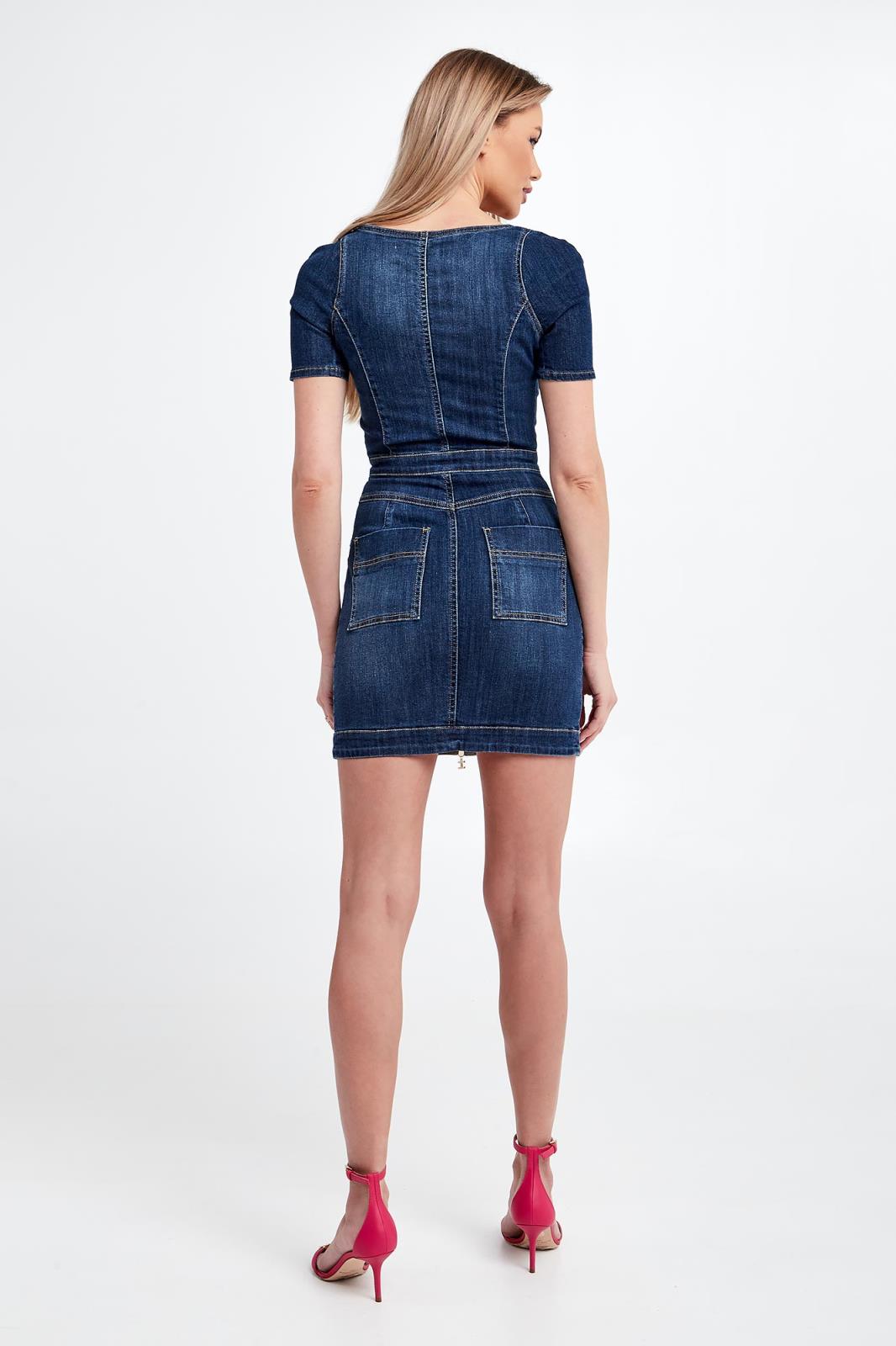 Pelleecuoio Tubino Abito Jeans Elisabetta Franchi Elisabetta