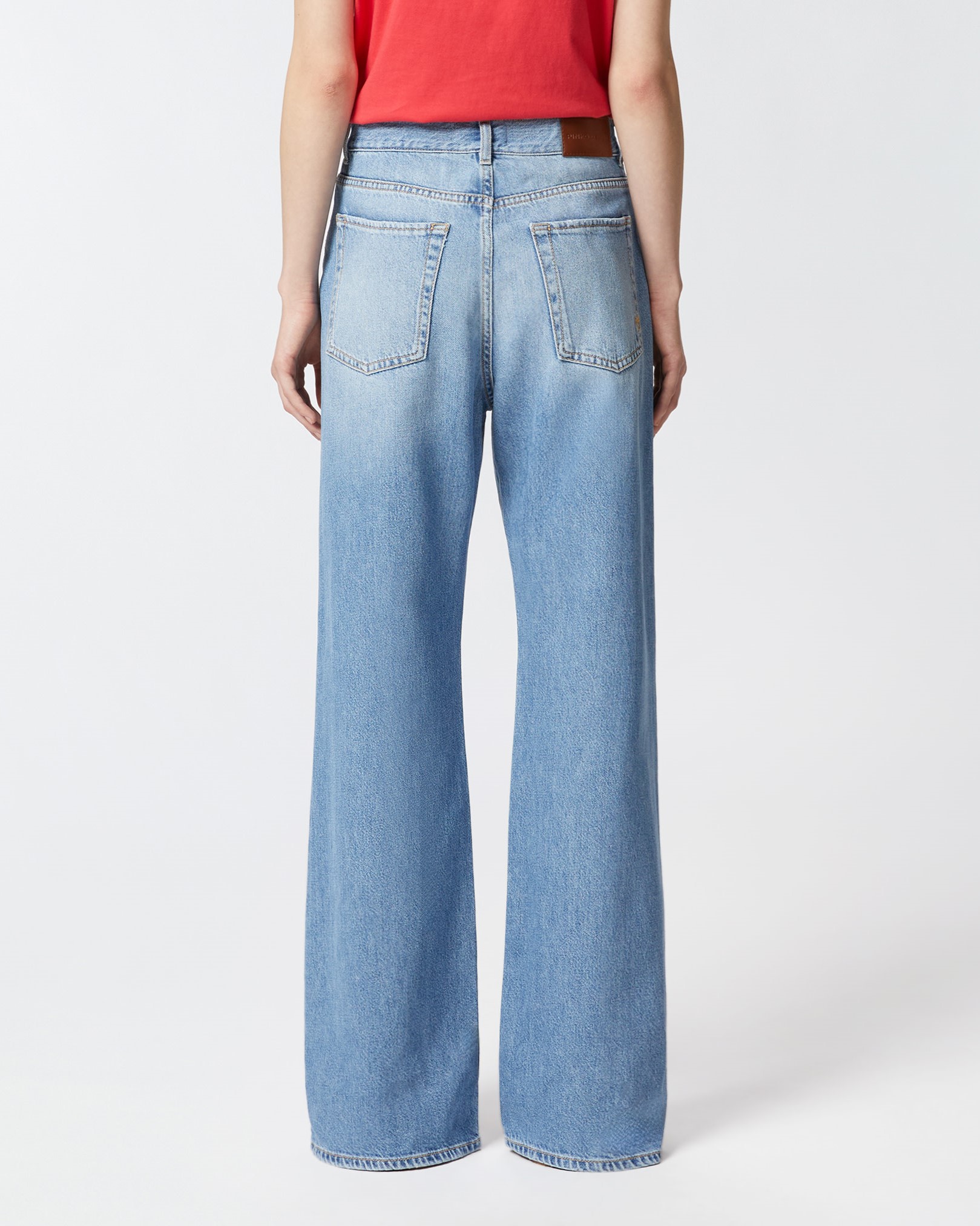 デニム・ジーパン PINKO SS25 'Wanda' jeans (101733A2DZ PJV) 101733A2DZ Pinko Wanda | Jeans Palazzo In Denim Soft
