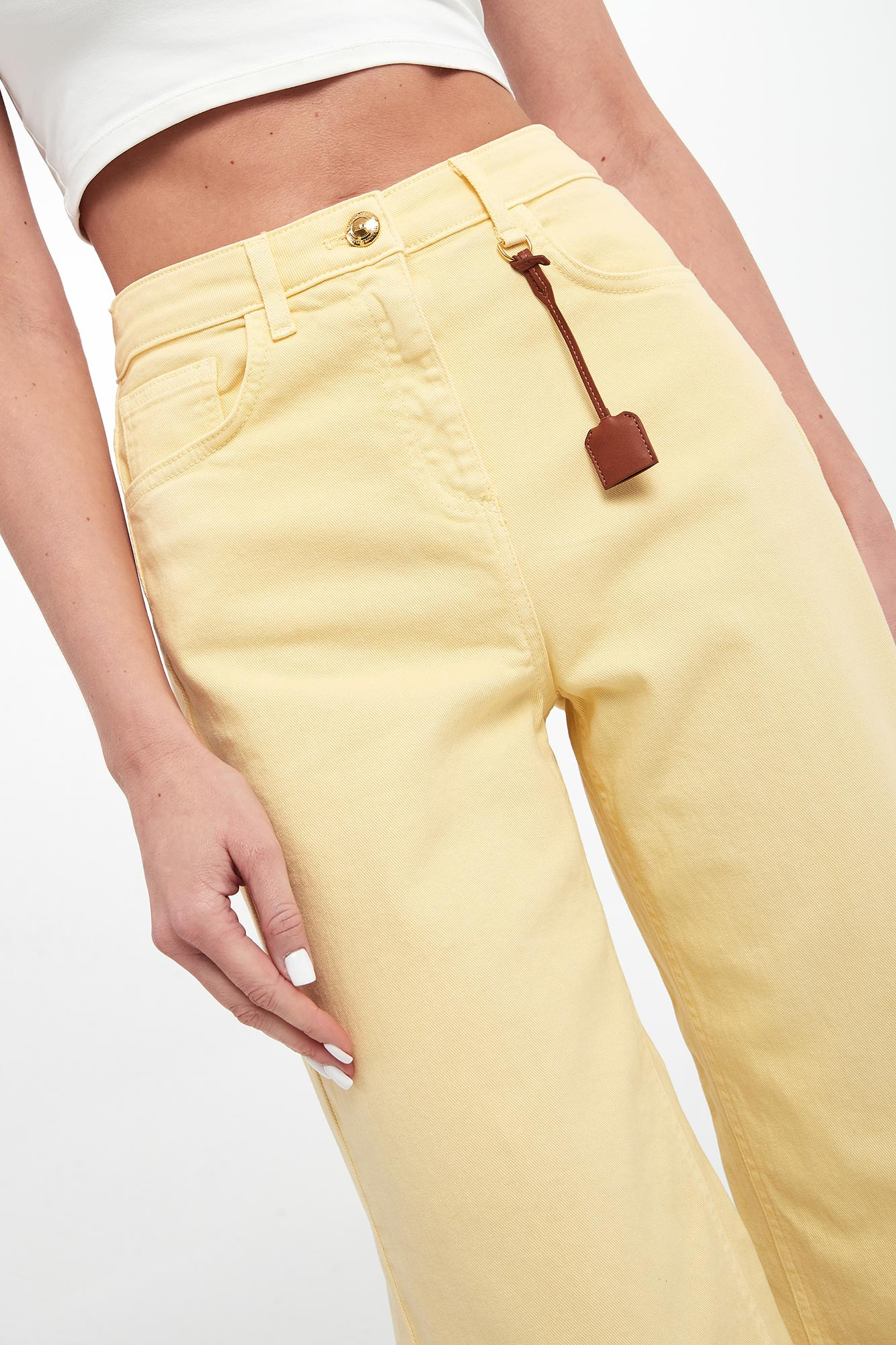デニム・ジーパン ELISABETTA FRANCHI Women Denim Pants PJ87D51E2 DC7 YELLOW Elisabetta Franchi Jeans Donna PJ87D51E2 | Lamberti 1870