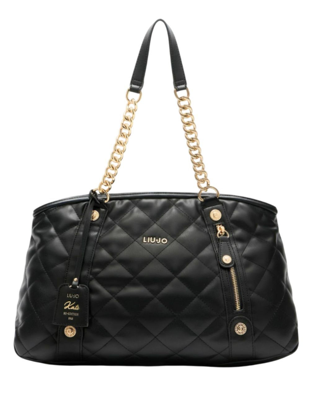 BORSA LIU JO AA5132 E0015Borsa shopping in tessuto matelassè e manico a cate... - Imagen 2 de 11