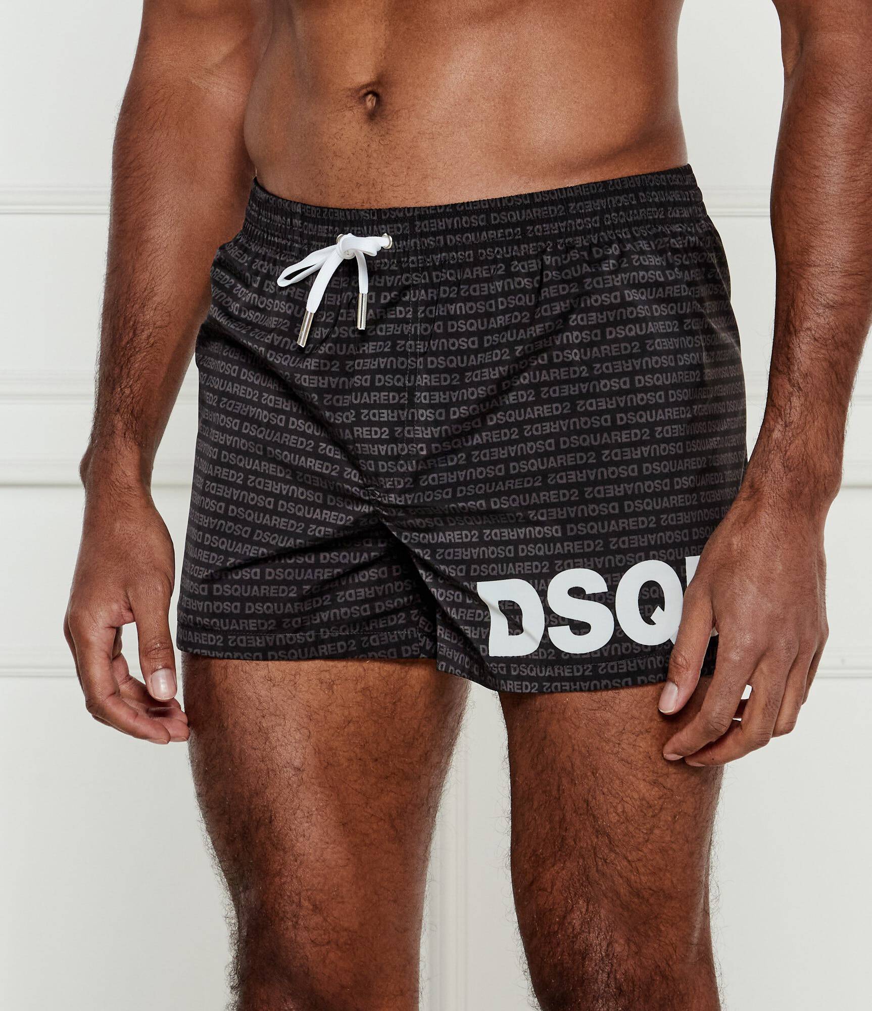 Dsquared2 Costume Mare Short Multilettering Nero Uomo 2025 Uomo Nero 2025 - Imagen 2 de 4