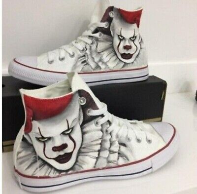 Converse All Star Personalizzata IT Pagliacco il film Scarpe Unisex adulto Ne... - Foto 2 di 3