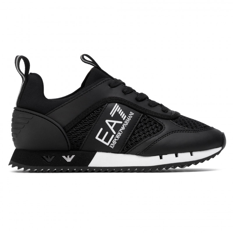 EA7 Classica Lacci Lifestyle Nera Bianca Scarpe Unisex adulto Nero 2022 - Imagen 3 de 7