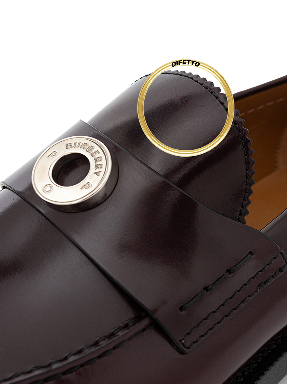 Burberry Penny Leder Halbschuh Bordeaux - Bild 7 von 8