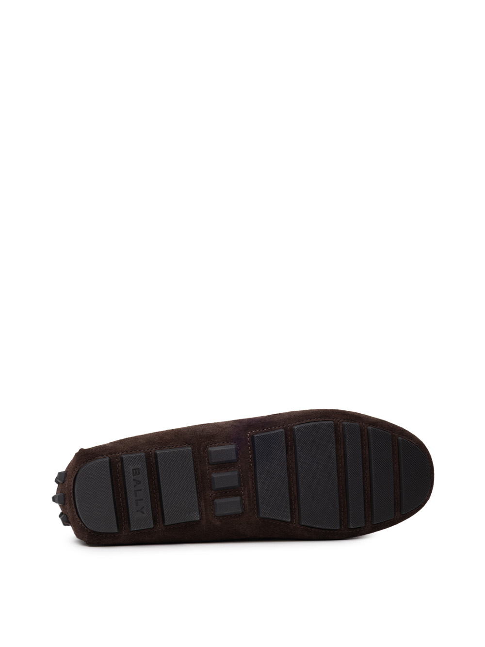 Bally Halbschuhe Wildleder braun mit Logo Gold - Bild 5 von 8