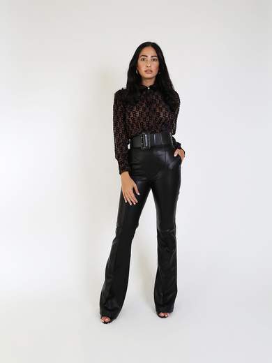 Pantalone con cintura Elisabetta Franchi - PA16586E2 | Pipol Shop Online