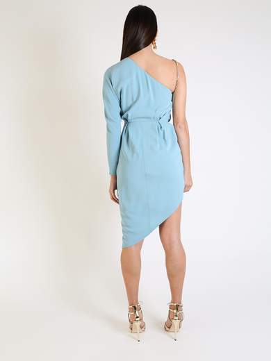 Elisabetta Franchi abito monospalla asimmetrico AB27781E2 | Pipol Shop  Online