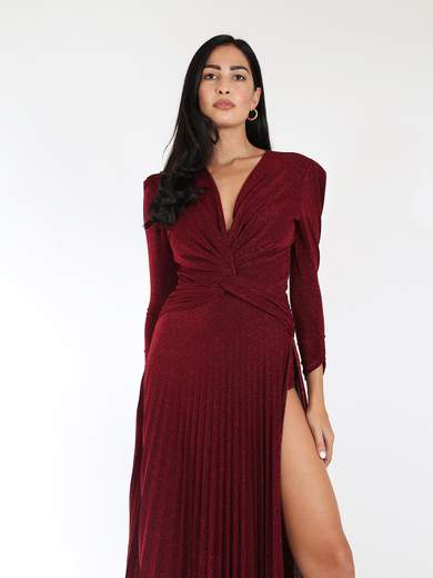 Abito lungo con nodo Elisabetta Franchi - AB62288E2 | Pipol Shop Online