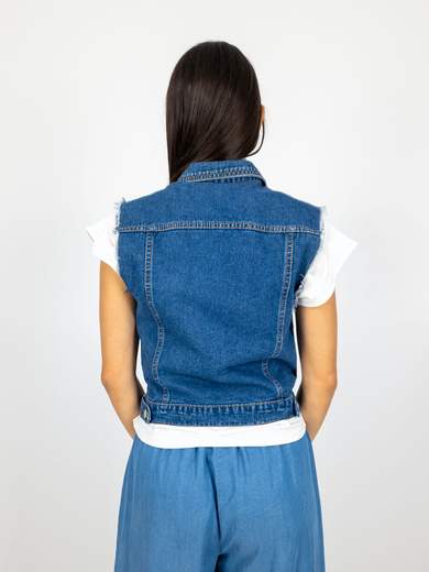 Jeans Donna Gilet Jeans Smanicato Giacca Jeans Donna Gilet Denim