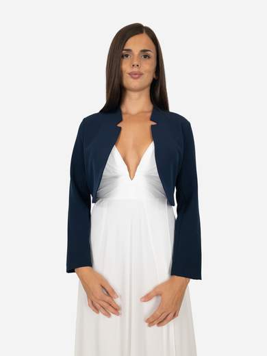 EXCHIC Donna Elegante 3/4 Maniche Bolero Cardigan Corto Open Front Maglioni Coprispalle (S, Arancia - 6