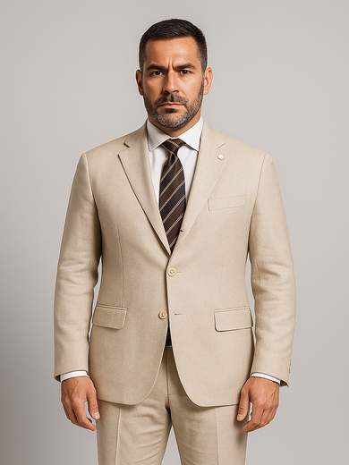 Abito Uomo Drop Cotone e Lino Comfort Fit Made in Italy