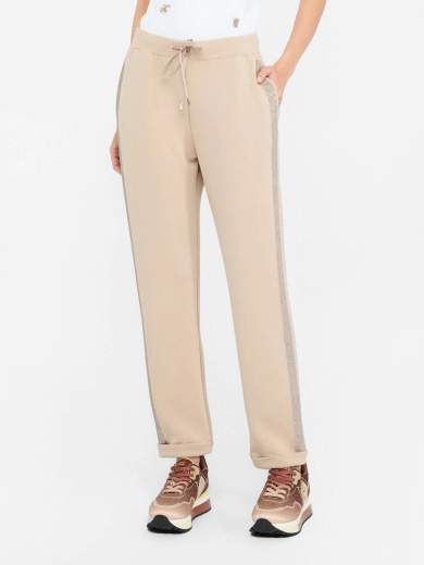 パンツ LIU JO Woman Pants Beige CA5333T2508 X0649 TF5093J4616 Liujo Jogging Pants In Scuba
